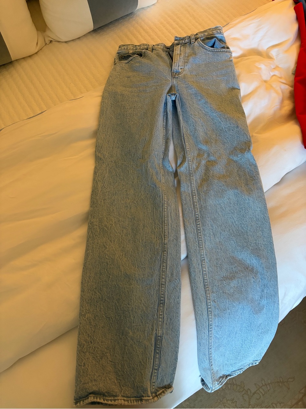Abercrombie & Fitch Light Blue Wide-Leg Jeans